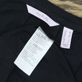 AnyBody Women's Seamed Short Sleeve Peplum Tunic Top Black Medium