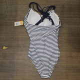 Kona Sol Women's Shirred Macrame Strap One Piece Swimsuit AF556
