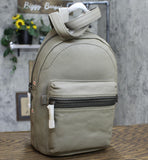 Frye Lena Lambskin Leather Backpack Gray One Size