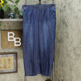 DG2 by Diane Gilman Women's Softcell Denim Wide Leg Pants Indigo Petite Large