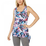NWT Ideology Womens Floral-Print Side-Tie Tank Top. 100061656MS Large