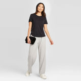 A New Day Women's Casual Fit Short Sleeve Crewneck Sandwash T-Shirt