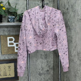 Wild Fable Women's Hooded Sweatshirt Hoodie Cropped Purple Large