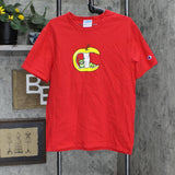 Champion Men's Apple Core Logo Graphic Tee T-Shirt Team Red Scarlet M