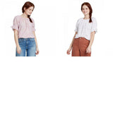 Universal Thread Women's Short Sleeve Round Neck Eyelet Top