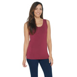 Cuddl Duds Women's Softwear Stretch Reversible Scoop Crew Tank Top