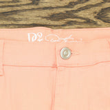 DG2 by Diane Gilman Petite Floral Fray-Hem Ankle Jeans Blush 14P
