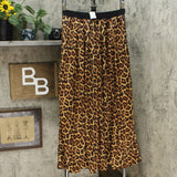 Joan Rivers Classics Collection Women's Elastic Waist Leopard Maxi Skirt