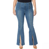 Skinnygirl Women's Plus Size Maty High Rise Flare Jeans