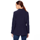 DG2 by Diane Gilman Women's Plus Size Embroidered Gabardine Blazer Jacket