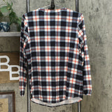 Lemon Way Women's Plaid Woven Long Sleeve Blouse