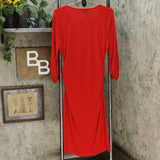 INC International Concepts Women's Ring Hardware Ruched Midi Dress