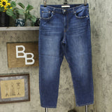 Ella Moss Women's High Rise Slim Straight Ankle Jeans Blue 12