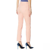 DG2 by Diane Gilman Petite Plus Floral Fray-Hem Ankle Jeans Blush 18WP