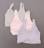 Rhonda Shear 3 Pack Jacquard Ahh Bras With Removable Pads Pastels Small