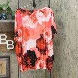 DG2 by Diane Gilman Women's Plus Size Short Sleeve Floral Printed T-Shirt