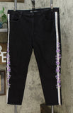 DG2 by Diane Gilman Women's Stretch Embroidered Skinny Jeans Black Plus 20W