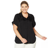Vince Camuto Women's Plus Size Oasis Bloom Popover Blouse
