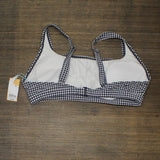Kona Sol Women's Gingham Textured Bralette Bikini Top