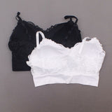 Rhonda Shear 2 Pack Lace Leisure Bras With Removable Pads Black White XL