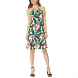 Colleen Lopez Women's Jersey Stretch Floral Print Halter Dress