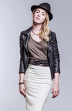 Ada Womens Handmade Leather Wrap Belt Black One Size