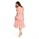 LoveShackFancy for TRGT Women's Floral Short Sleeve Fleur Midi Dress