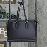 A New Day Women's Large Zip Closure Tote Handbag Black