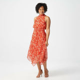 Sam Edelman Women's Halter Handkerchief Hem Dress