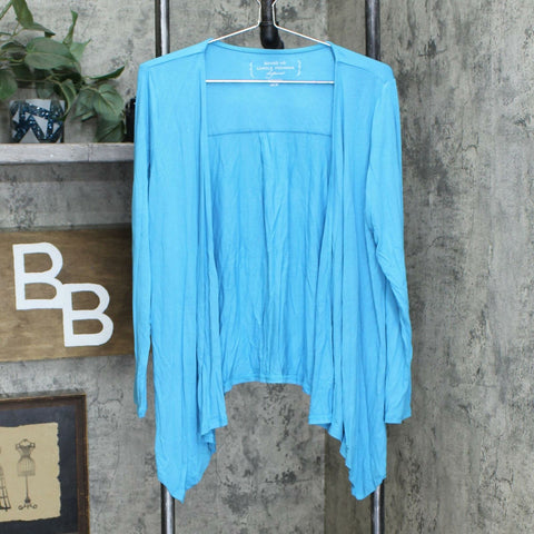 Carole Hochman Petite Heavenly Soft Lounge Sleepwear Cardigan Turquoise PM