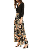 INC International Concepts Tie Side Printed Skirt Maxi Dress Black 16