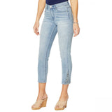 DG2 by Diane Gilman Women's Cropped Skinny Jeans With Studded Side Gusset
