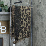INC International Concepts Women's Leopard Sequin Blanket Scarf
