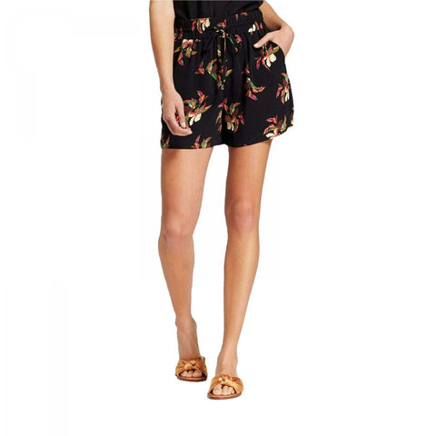A New Day Women's Floral Print 4-Inch Crepe Shorts