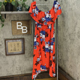 Du Jour Women's Off the Shoulder Floral Knit Midi Dress