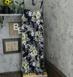 Susan Graver Plus Petite Floral Strap Beads Liquid Knit Maxi Dress