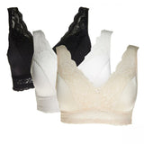 Rhonda Shear Women's Plus Size 3 Pack Pin Up Bras