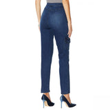 DG2 by Diane Gilman Women's Cropped Stretch Twill Cargo Jeggings