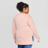 Ava & Viv Women's Plus Size Lightweight Long Sleeve Crewneck Sweatshirt