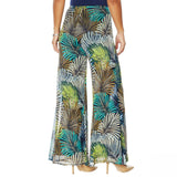 Nina Leonard Women's Printed Powermesh Palazzo Pants