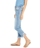 INC International Concepts Women's Fringe Hem Button Front Jeans