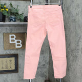 DG2 by Diane Gilman Petite Floral Fray-Hem Ankle Jeans Blush 6P