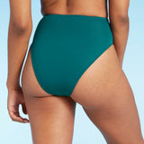 Shade & Shore Women's Ladder High Waist High Leg Extra Cheeky Bikini Bottom