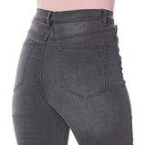 DG2 by Diane Gilman Destructed Multi Stone Skinny Jeans Petite Plus 20W Gray