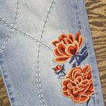 DG2 by Diane Gilman Petite Floral Embroidered Skinny Jeans