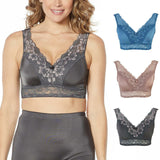 Rhonda Shear 3 Pack Betty Pin-Up Bras with Pads and Adjustable Back Dustys Large