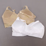 Rhonda Shear 2 Pack Plus Size Mesh Back Detail Molded Cup Bras White/ Nude 3X