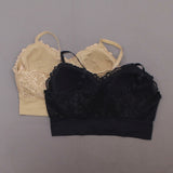 Rhonda Shear 2 Pack Lace Leisure Bras With Removable Pads Black/ Nude XL