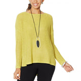 MarlaWynne Plus Size Crimp Yarn Tunic Sweater