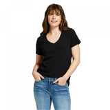 Universal Thread Women's Monterey All Cotton Pocket V-Neck Short Sleeve T-Shirt